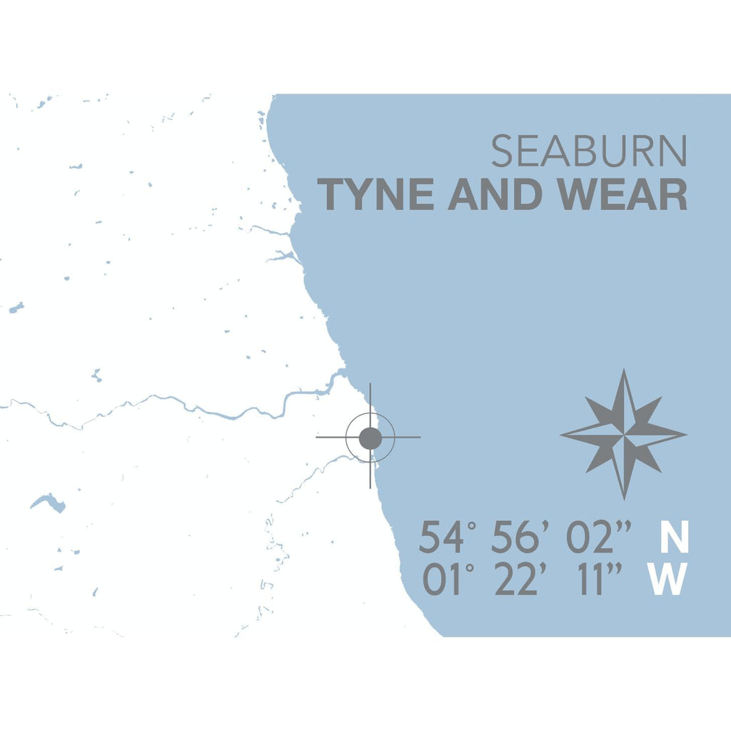 Seaburn Coastal Map Print-SeaKisses