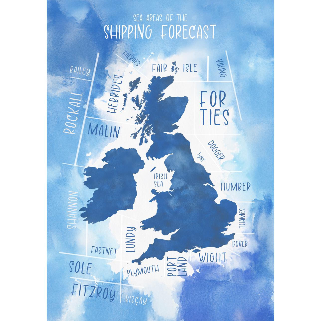 Shipping Forecast Watercolour Print-SeaKisses