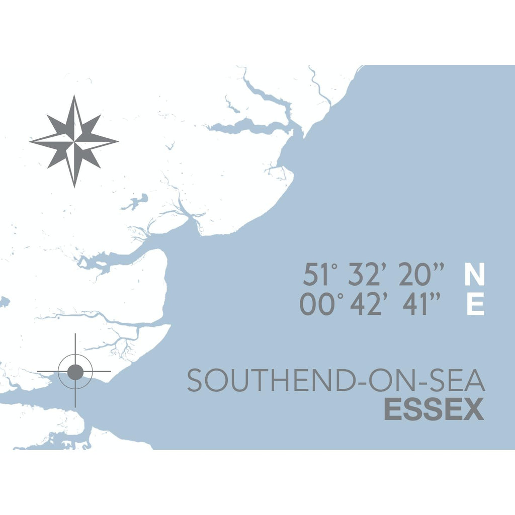 Southend-on-Sea Coastal Map Print-SeaKisses