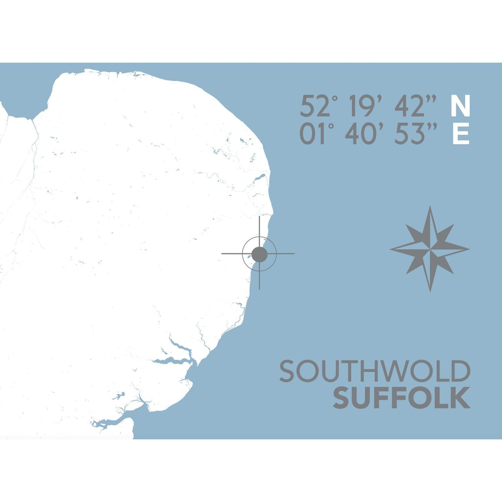 Southwold Coastal Map Print-SeaKisses