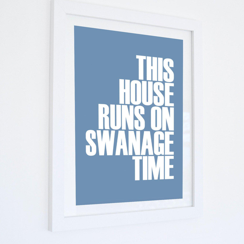 Swanage Time Typographic Print-SeaKisses
