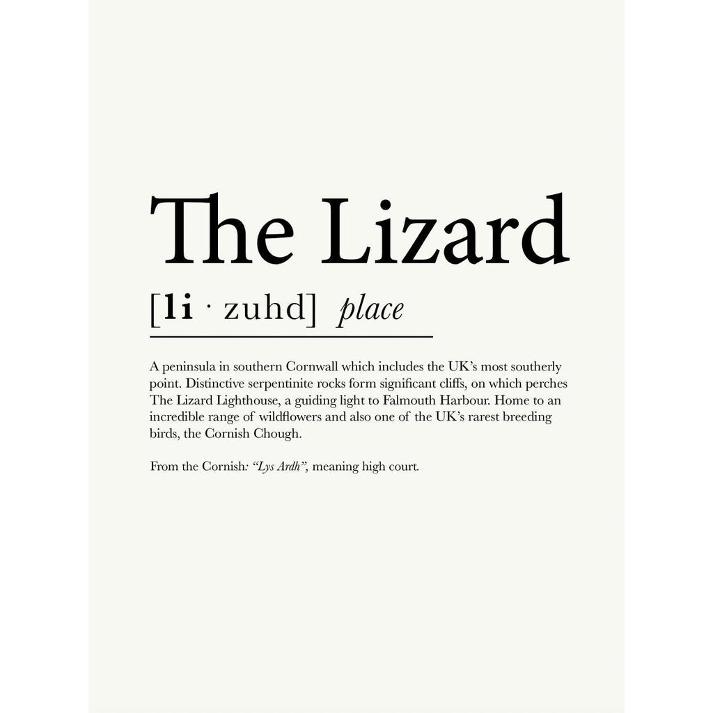 The Lizard Definition Typographic Print-SeaKisses