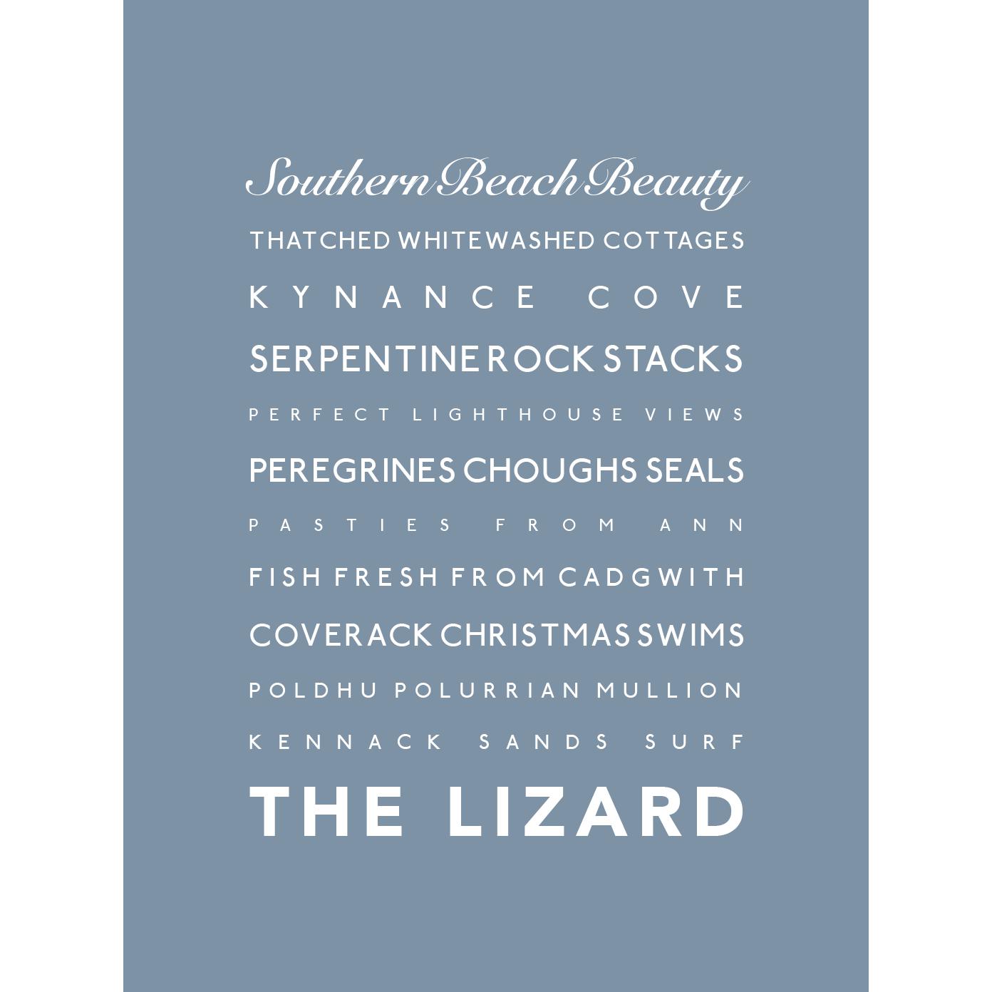 The Lizard Typographic Print-SeaKisses