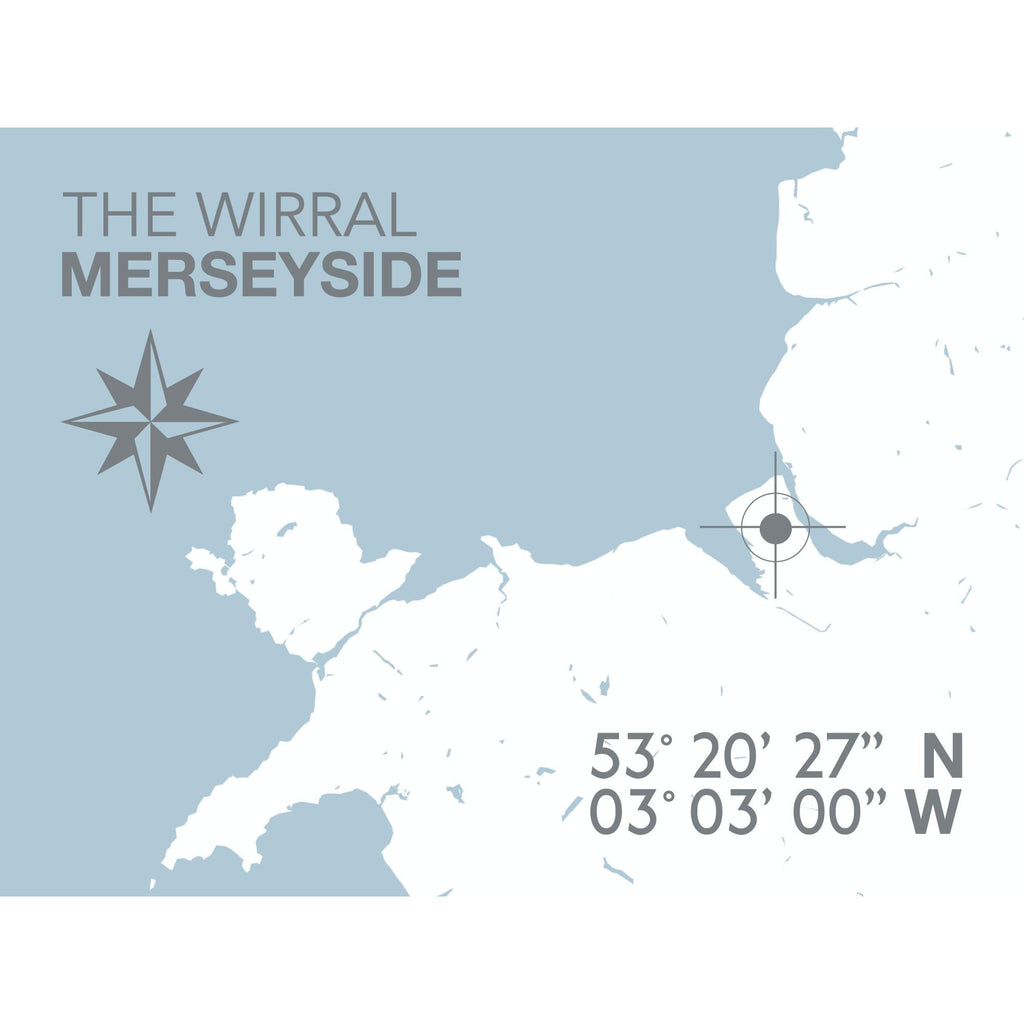 The Wirral Coastal Map Print-SeaKisses