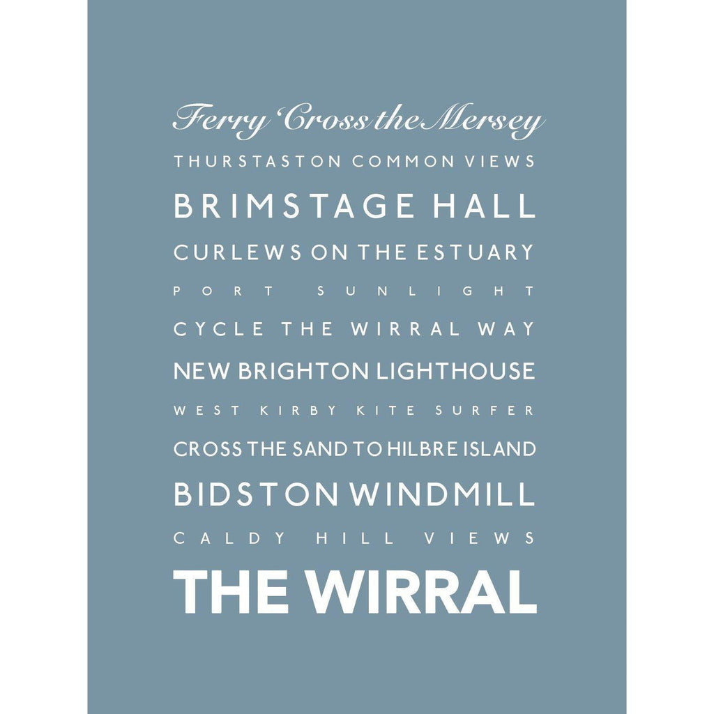 The Wirral Typographic Print-SeaKisses