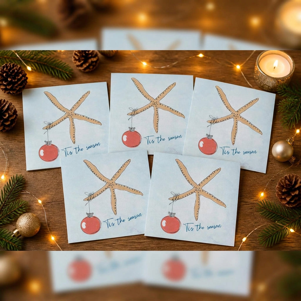 ’Tis the Season Starfish Christmas Card-SeaKisses