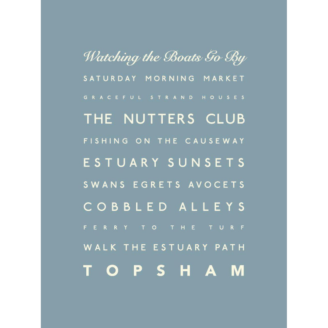 Topsham Typographic Print-SeaKisses
