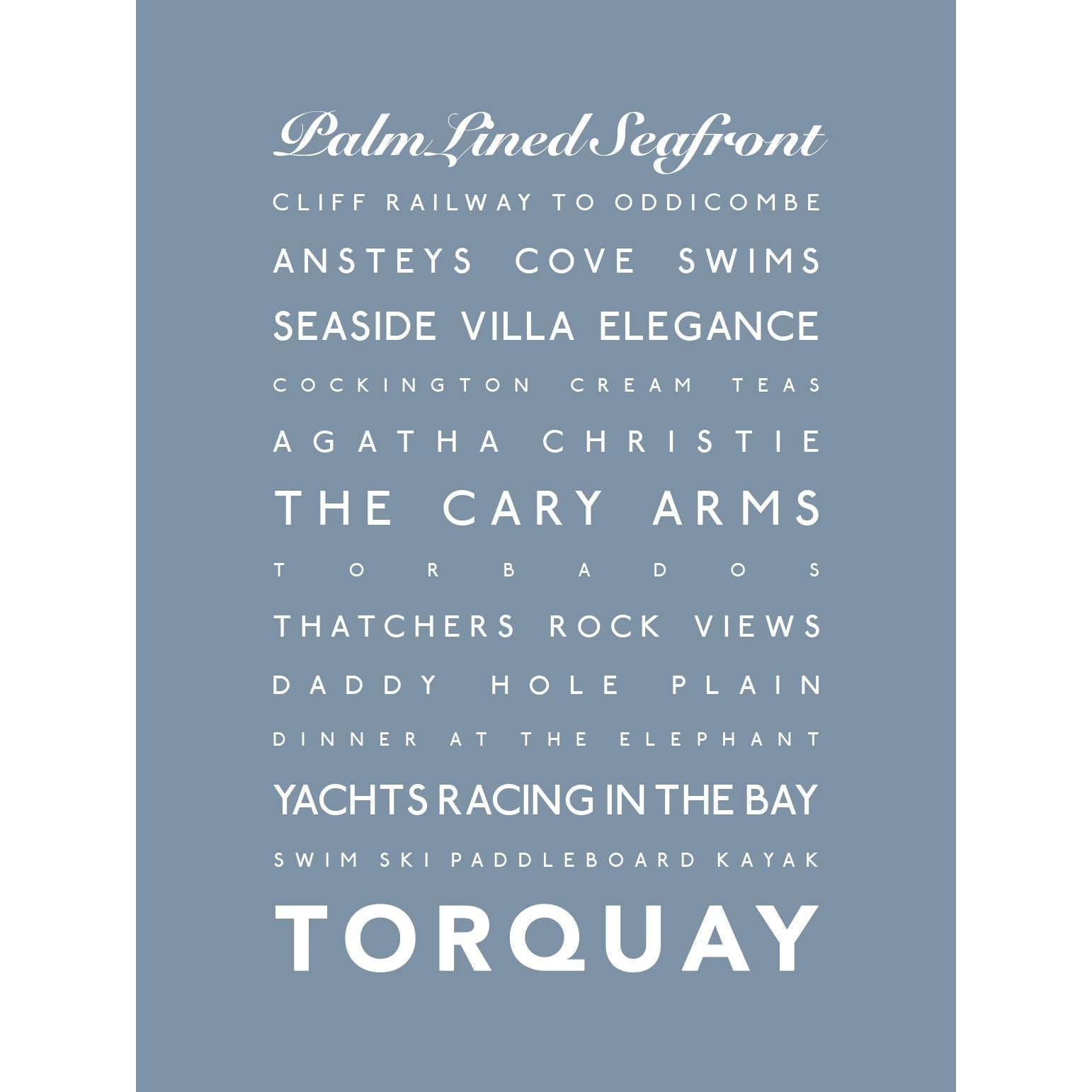 Torquay Typographic Print-SeaKisses