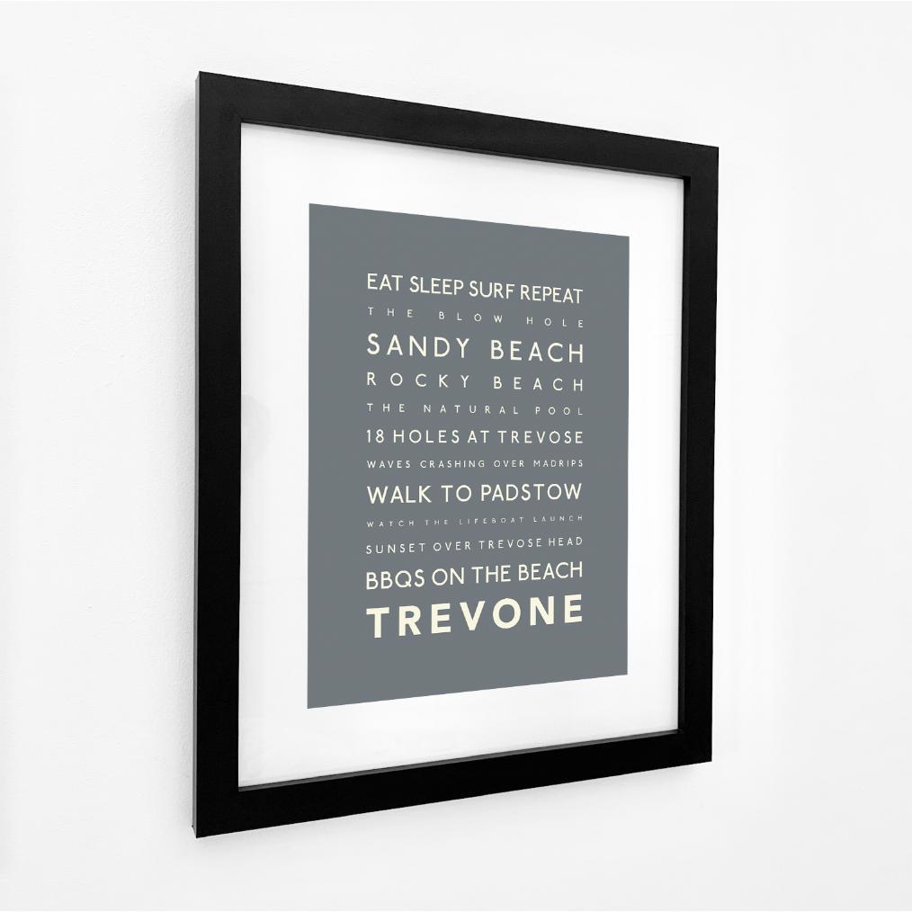 Trevone Typographic Print-SeaKisses