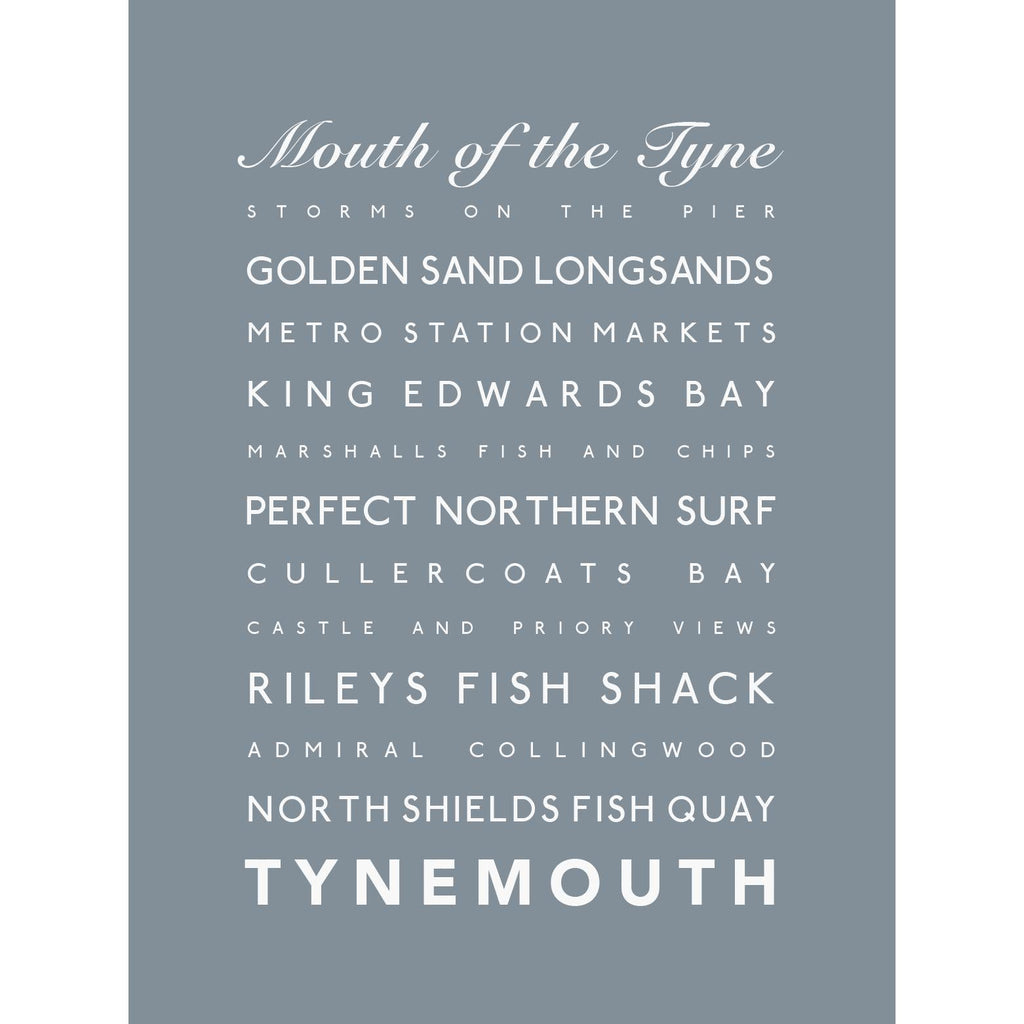Tynemouth Typographic Print-SeaKisses