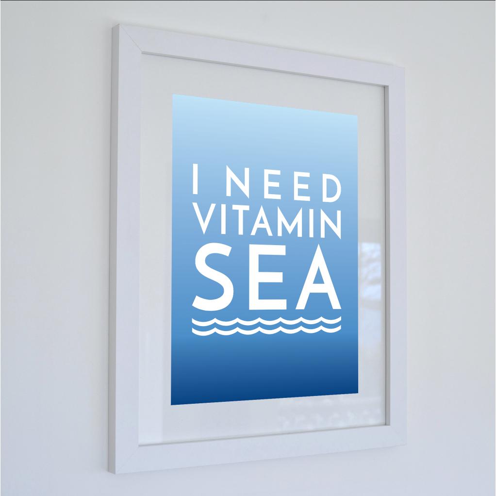 Vitamin Sea Typographic Print-SeaKisses