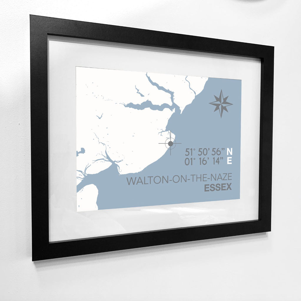 Walton-on-the-Naze Coastal Map Print-SeaKisses