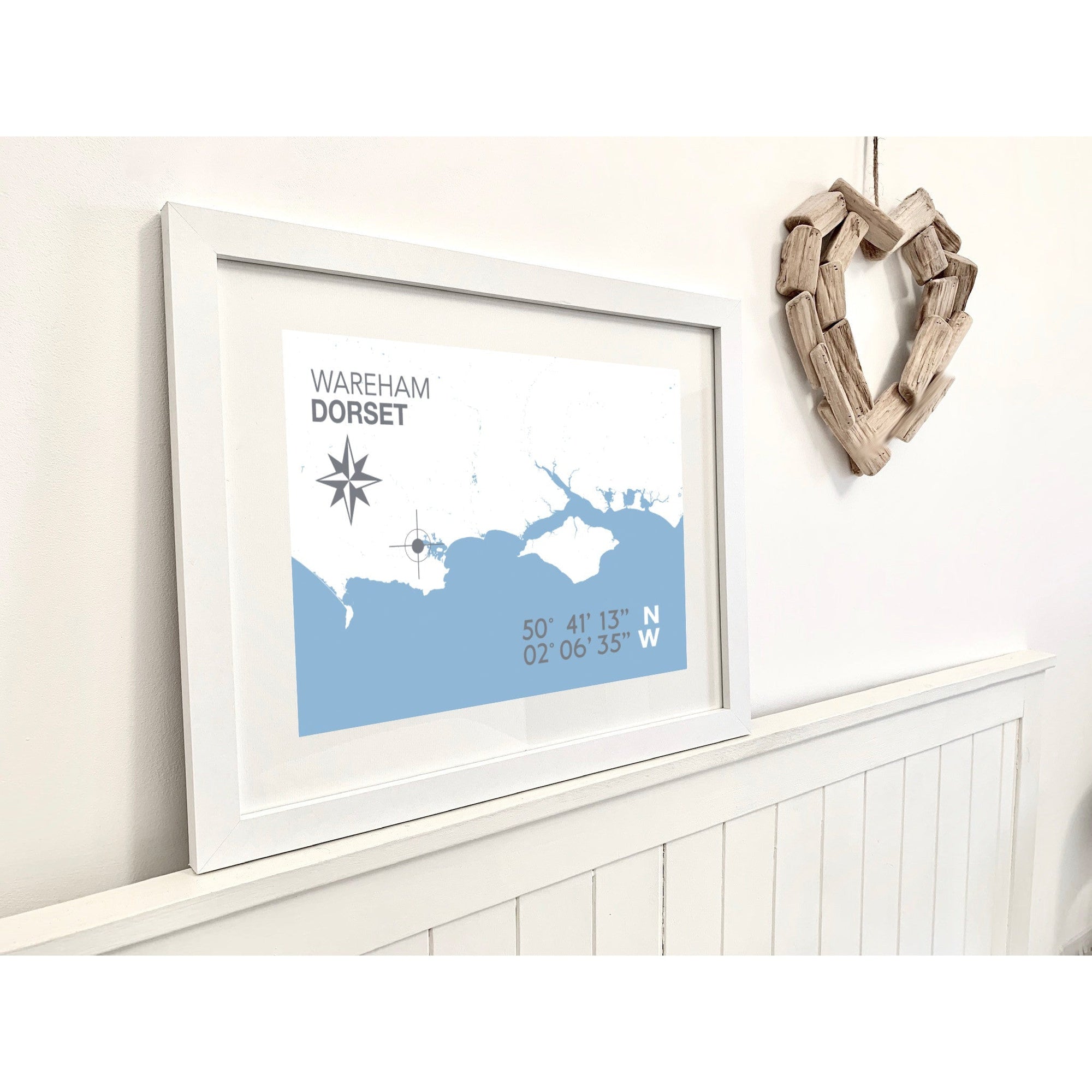 Wareham Coastal Map Print-SeaKisses