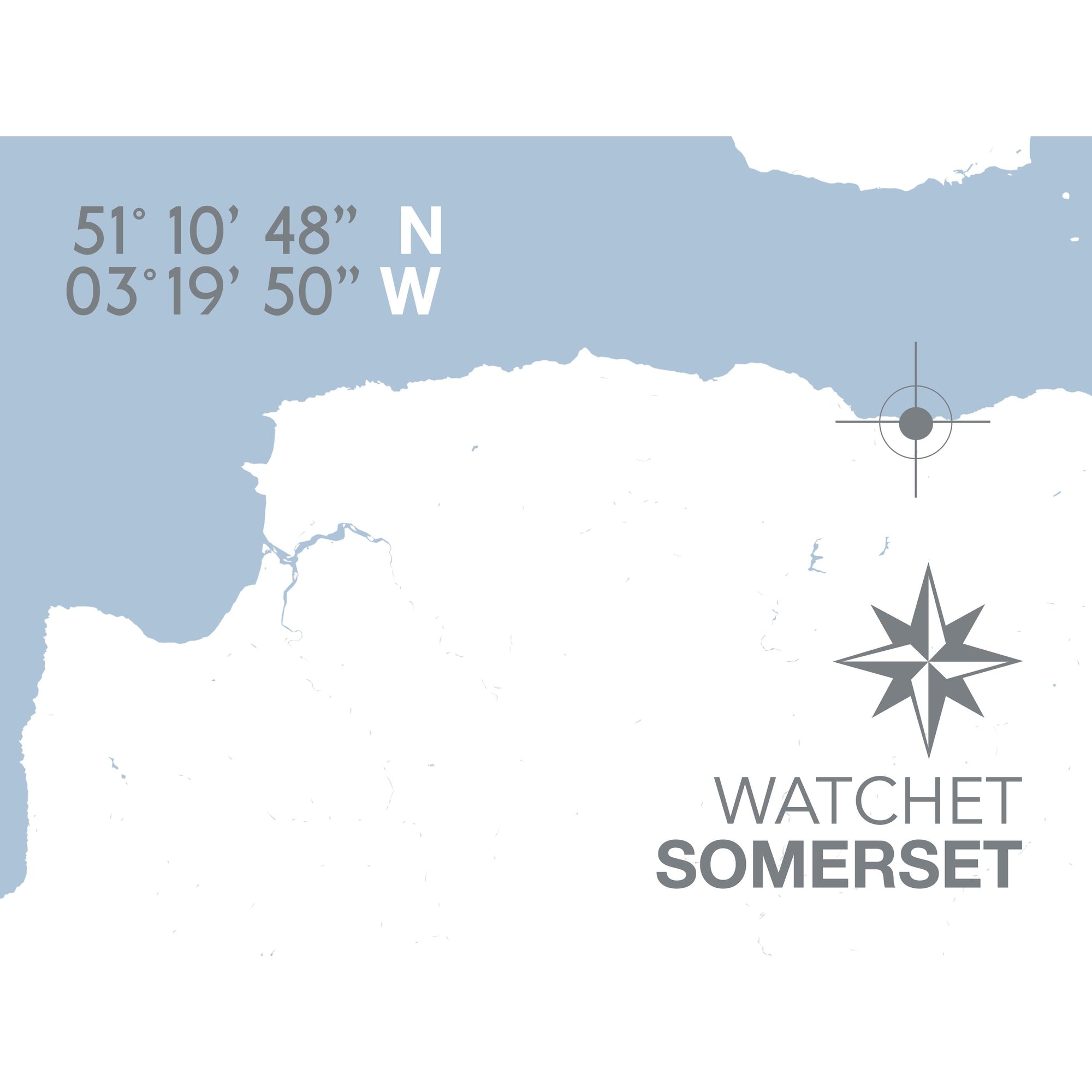 Watchet Coastal Map Print-SeaKisses