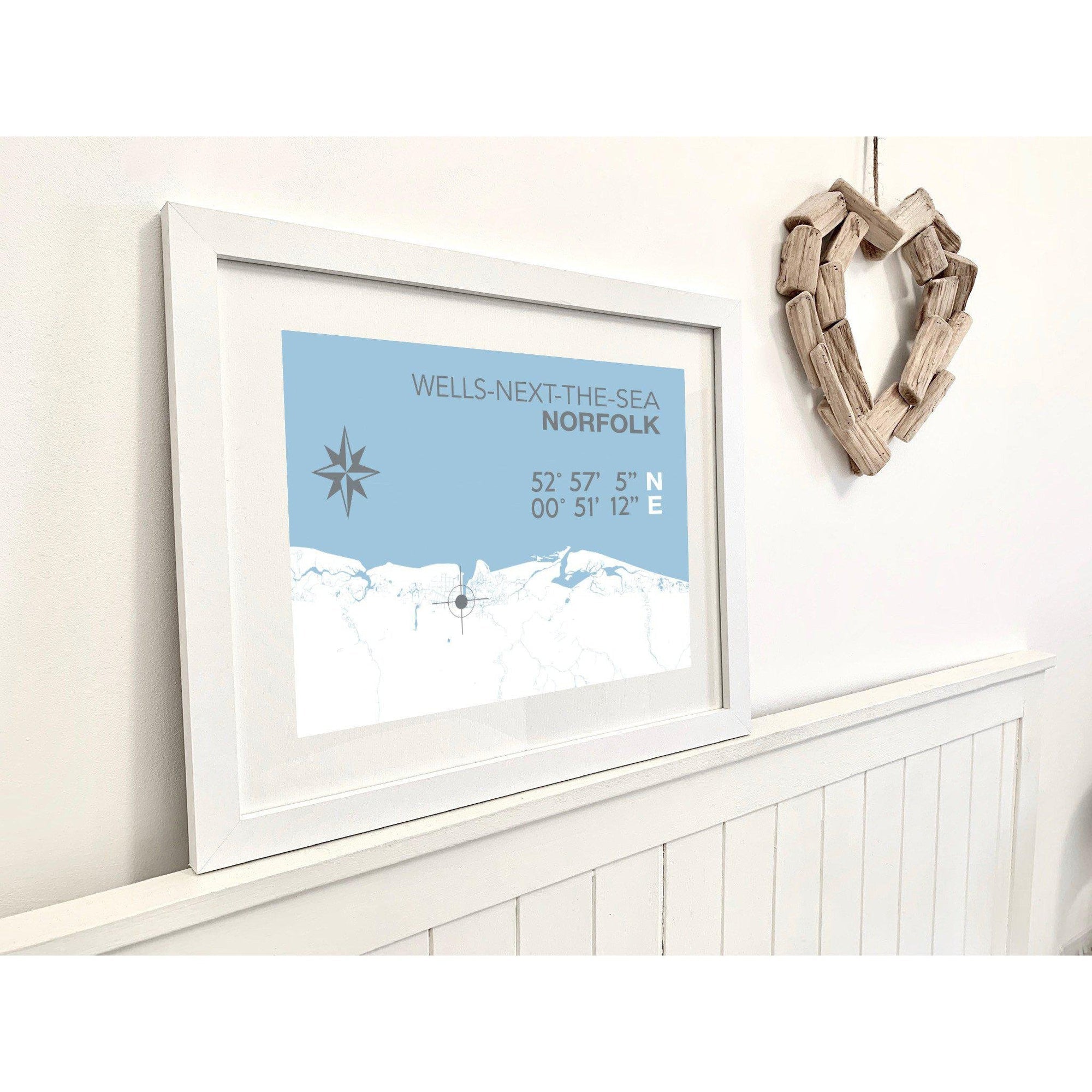 Wells-Next-The-Sea Coastal Map Print-SeaKisses