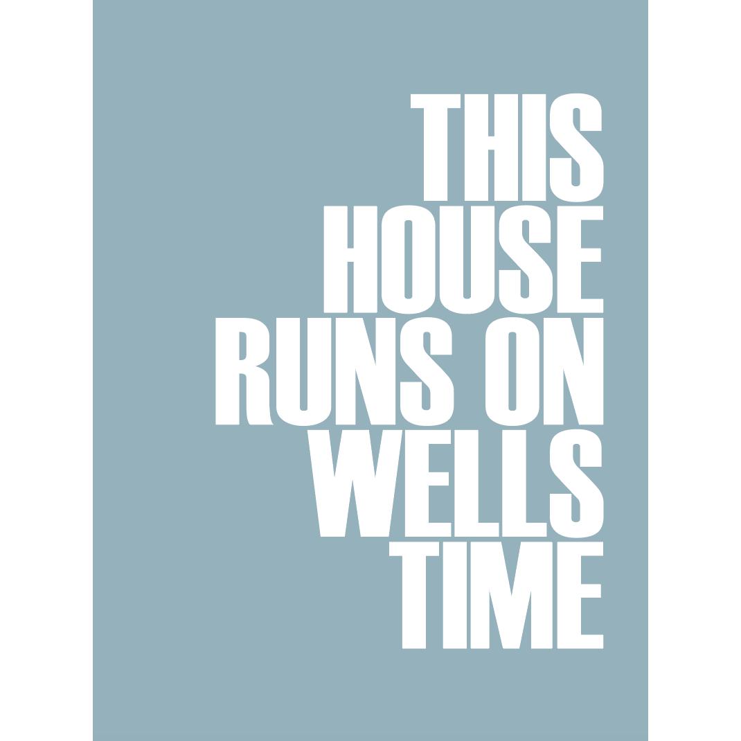 Wells Time Typographic Print-SeaKisses