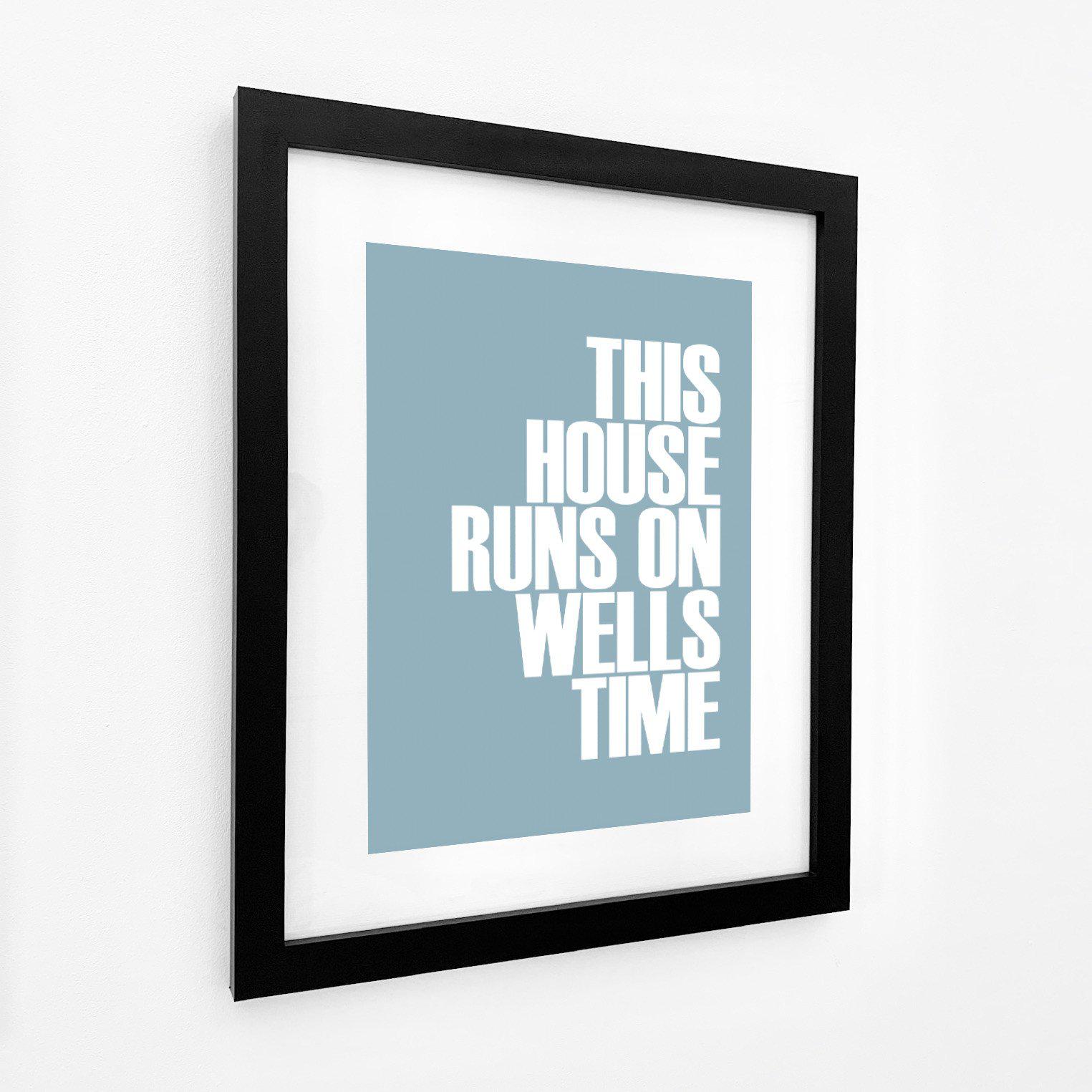 Wells Time Typographic Print-SeaKisses