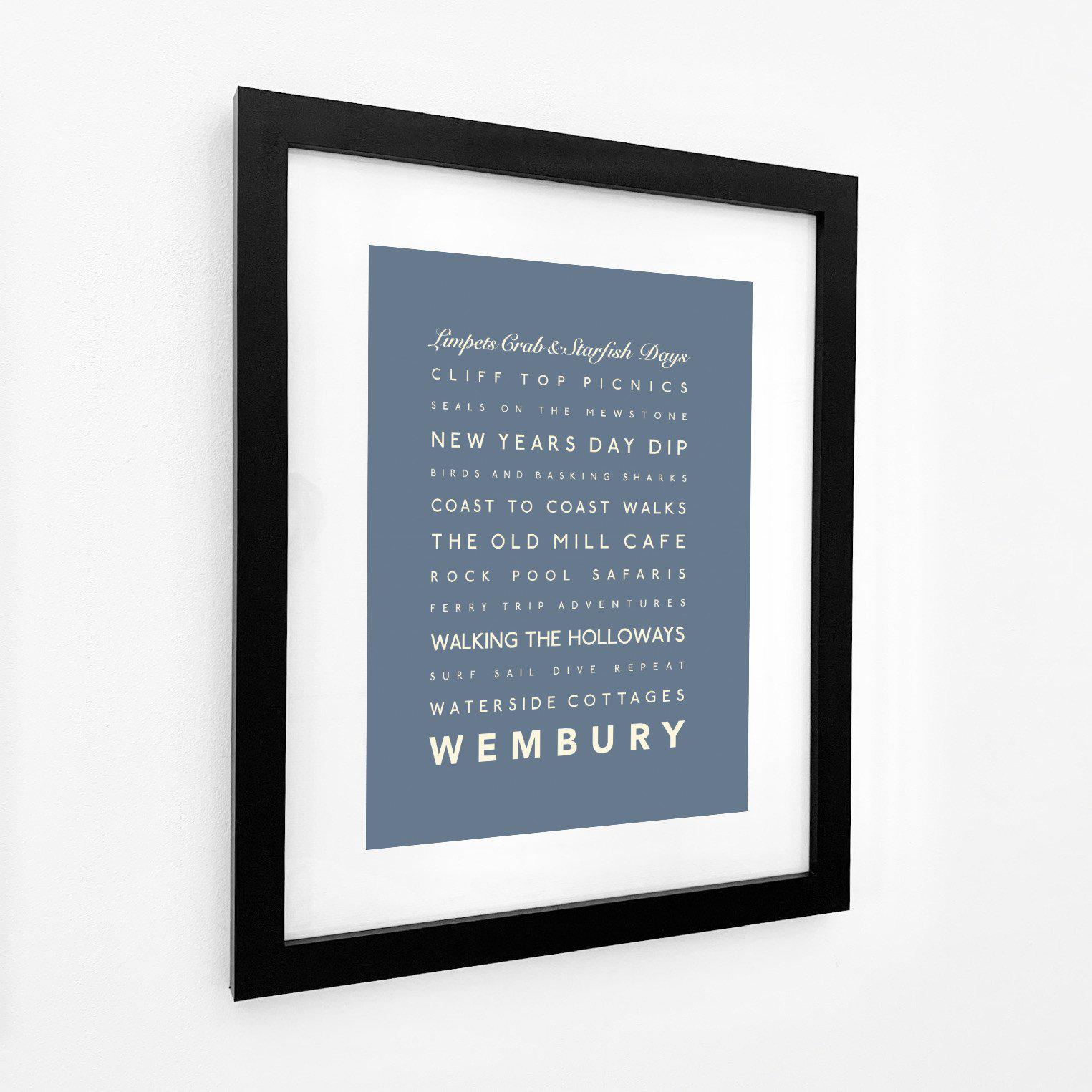 Wembury Typographic Print-SeaKisses