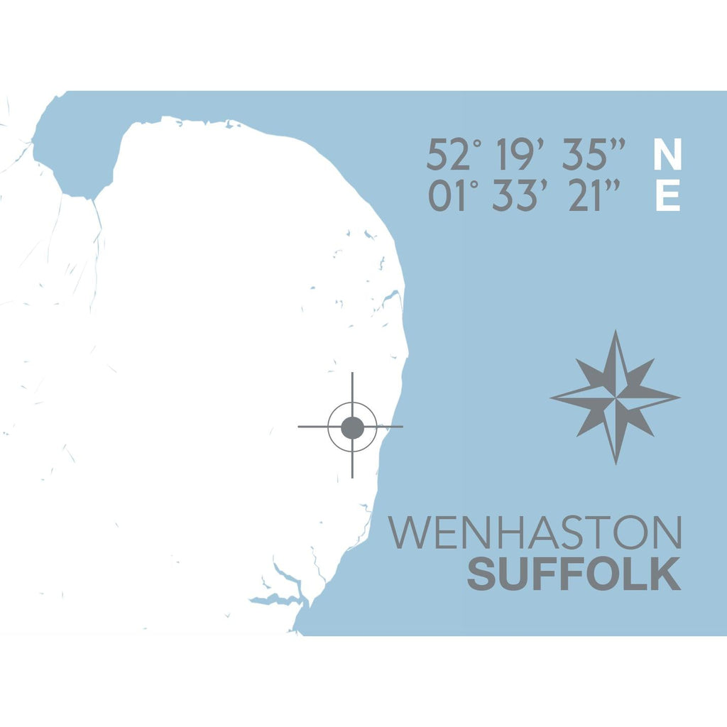 Wenhaston Coastal Map Print-SeaKisses