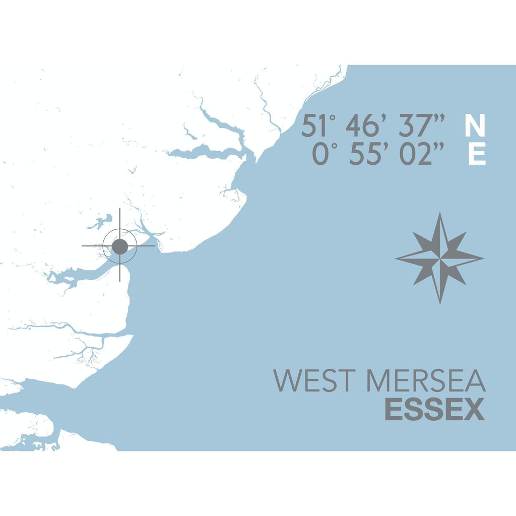 West Mersea Coastal Map Print-SeaKisses