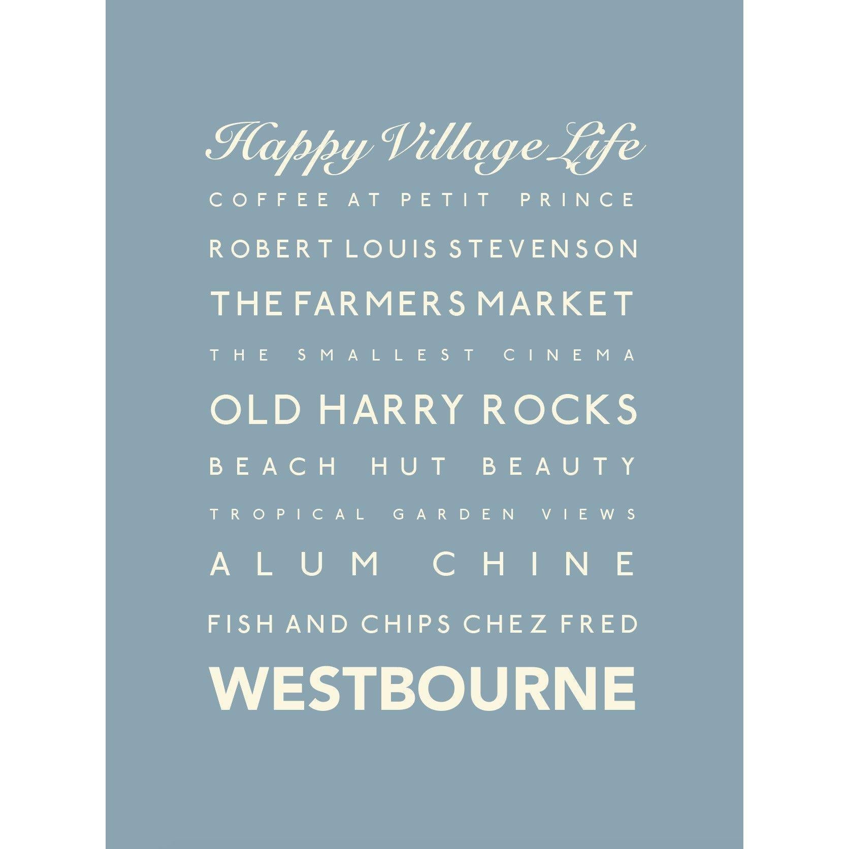 Westbourne Typographic Print-SeaKisses