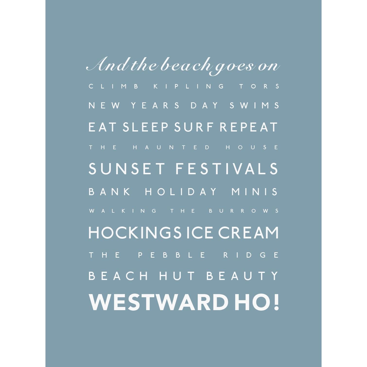 Westward Ho! Typographic Print-SeaKisses