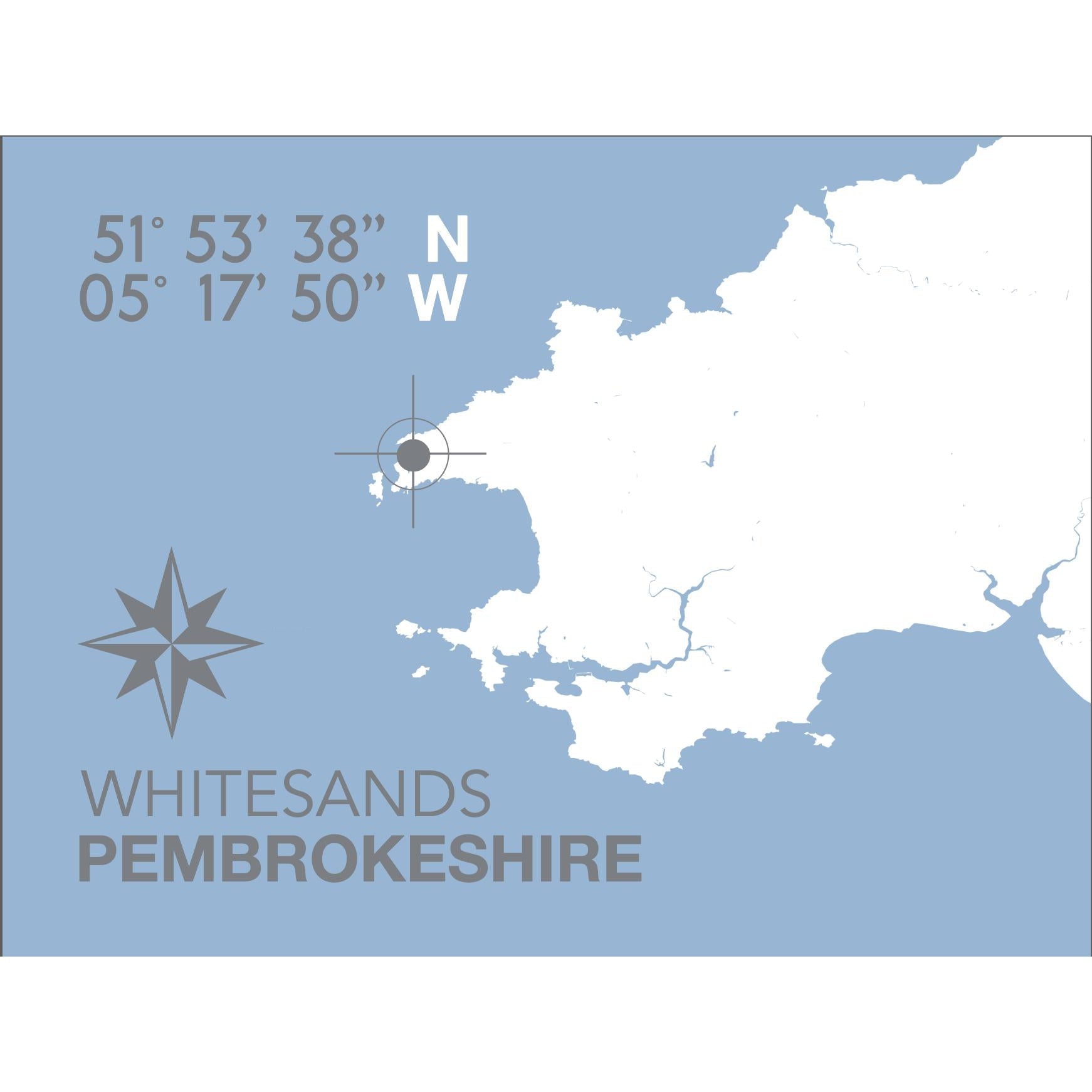 Whitesands Coastal Map Print-SeaKisses