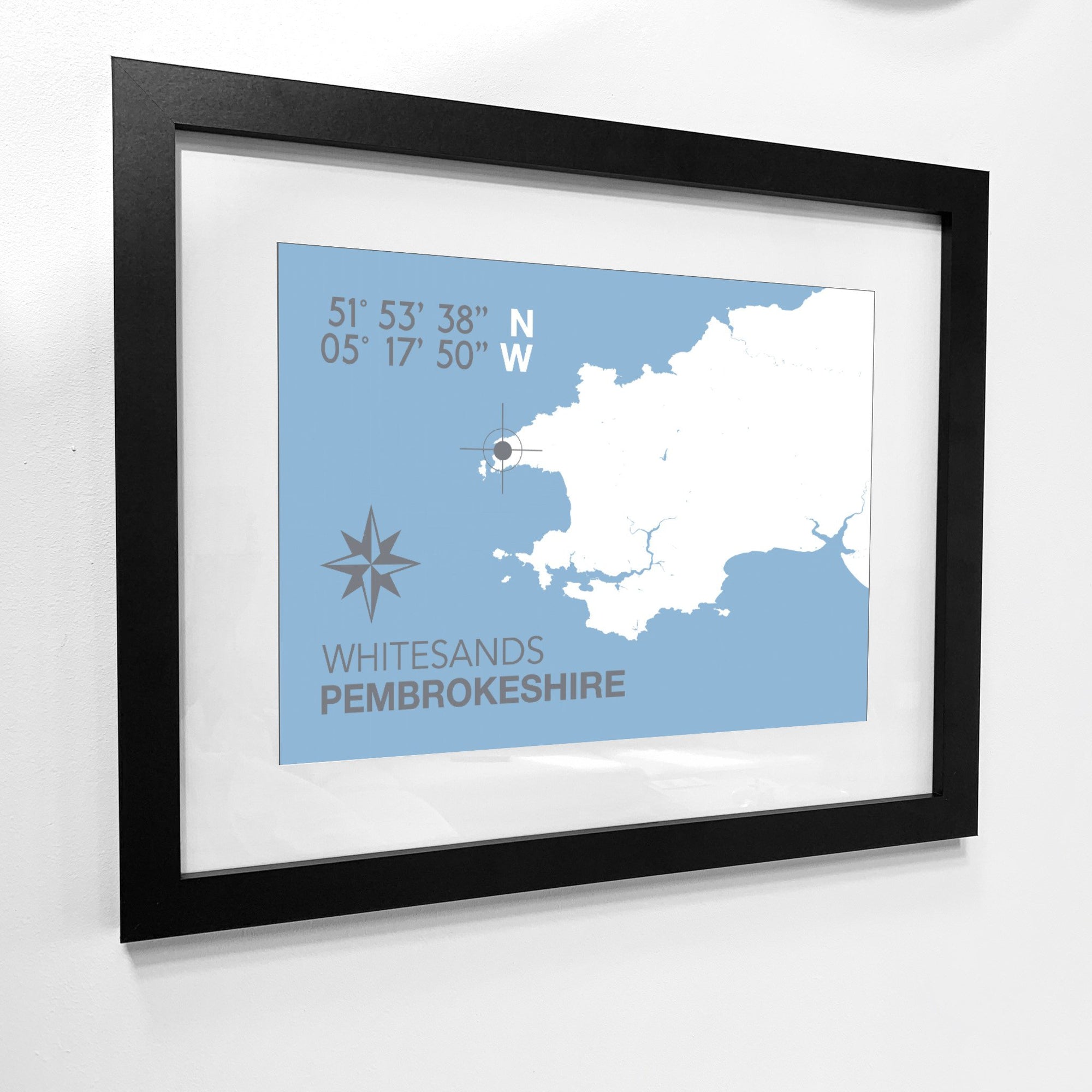 Whitesands Coastal Map Print-SeaKisses