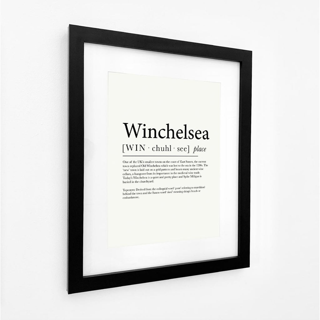 Winchelsea Definition Typographic Print-SeaKisses