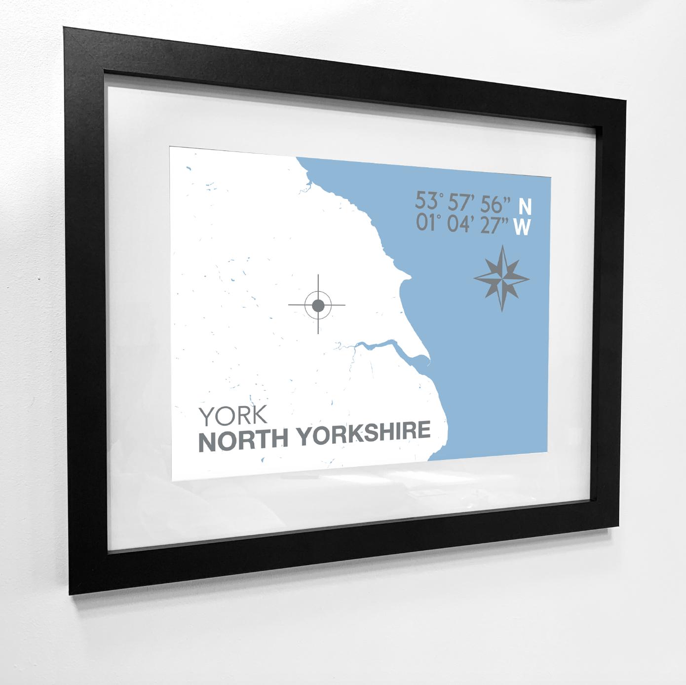 York Coastal Map Print-SeaKisses