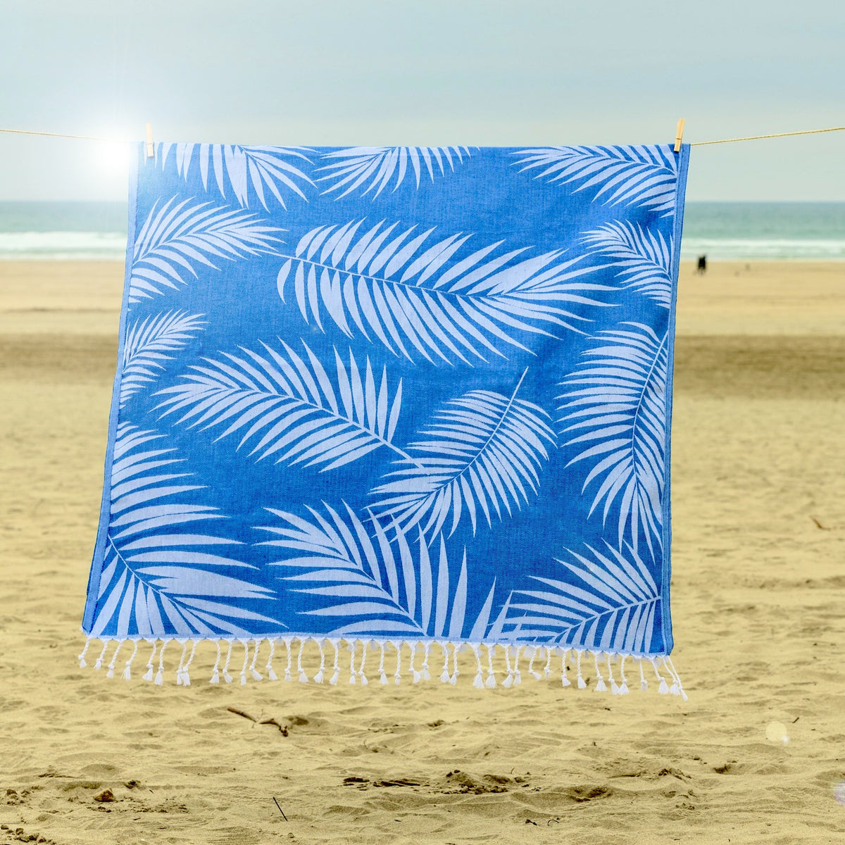 Palms Beach Sheet (100% Cotton, Light-Weight Hammam Towel)-SeaKisses
