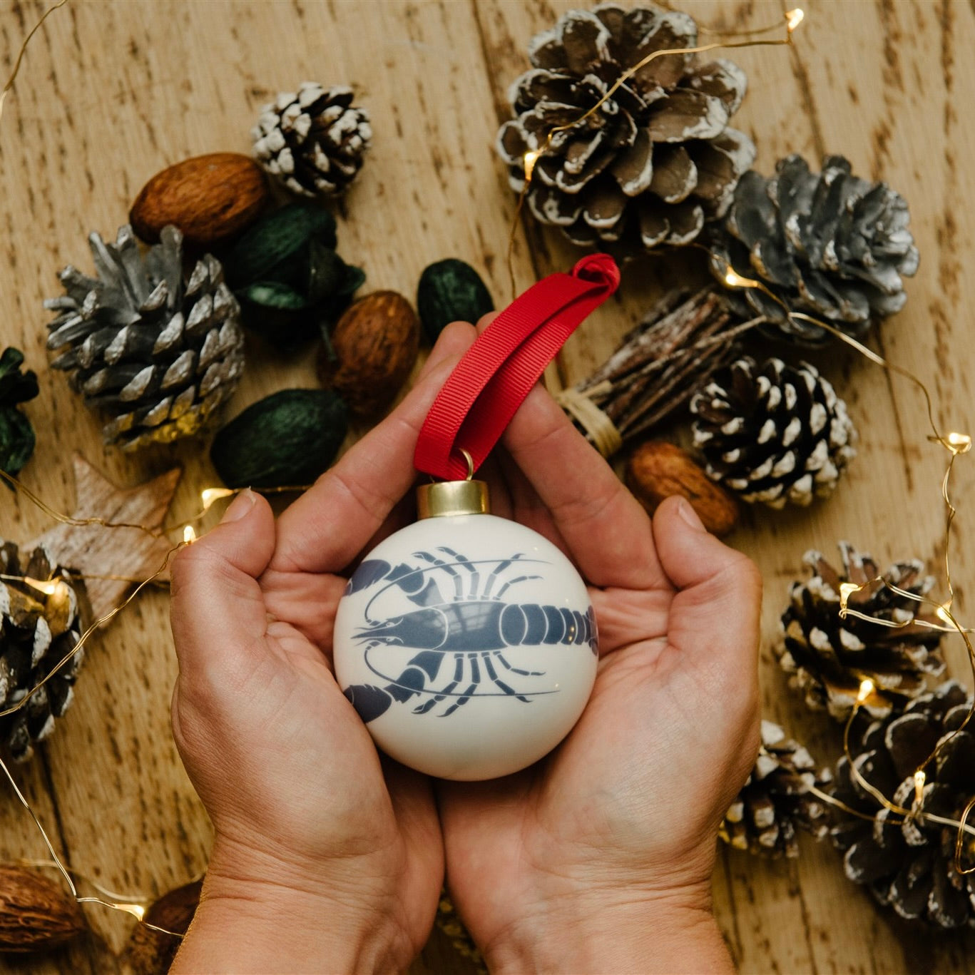 Lobster Bauble - Fine Bone China Coastal Design-SeaKisses