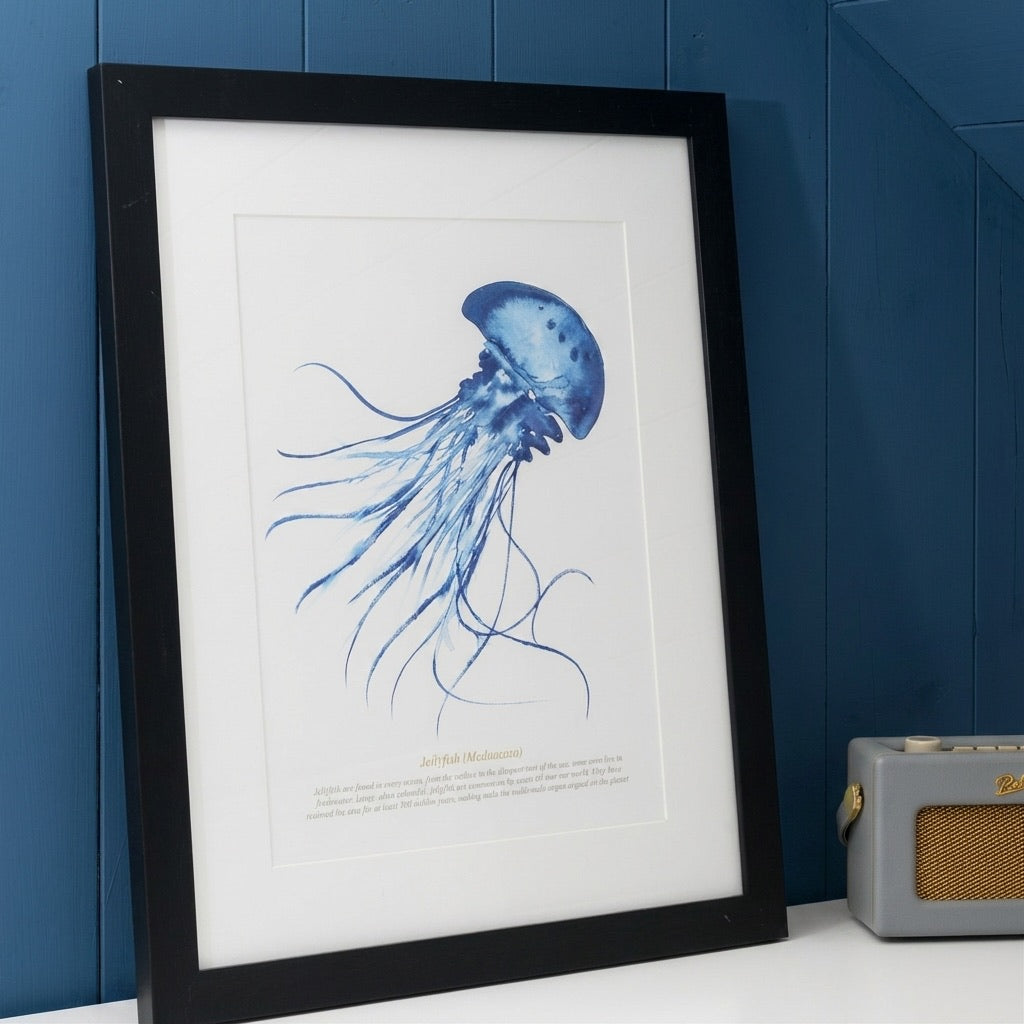 Jellyfish Watercolour Art Print-SeaKisses