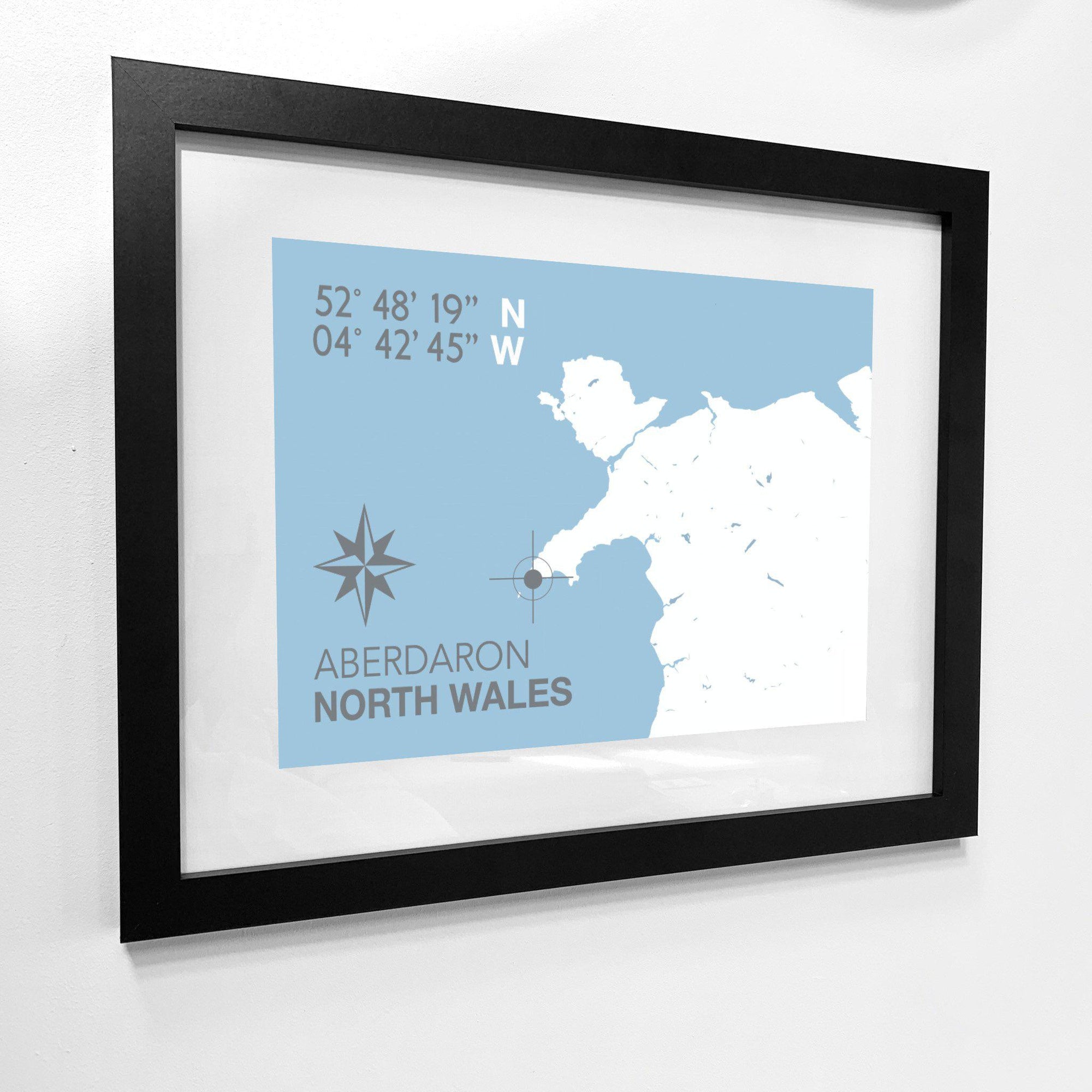 Aberdaron Coastal Map Print-SeaKisses