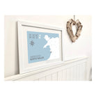 Aberdovey Coastal Map Print-SeaKisses