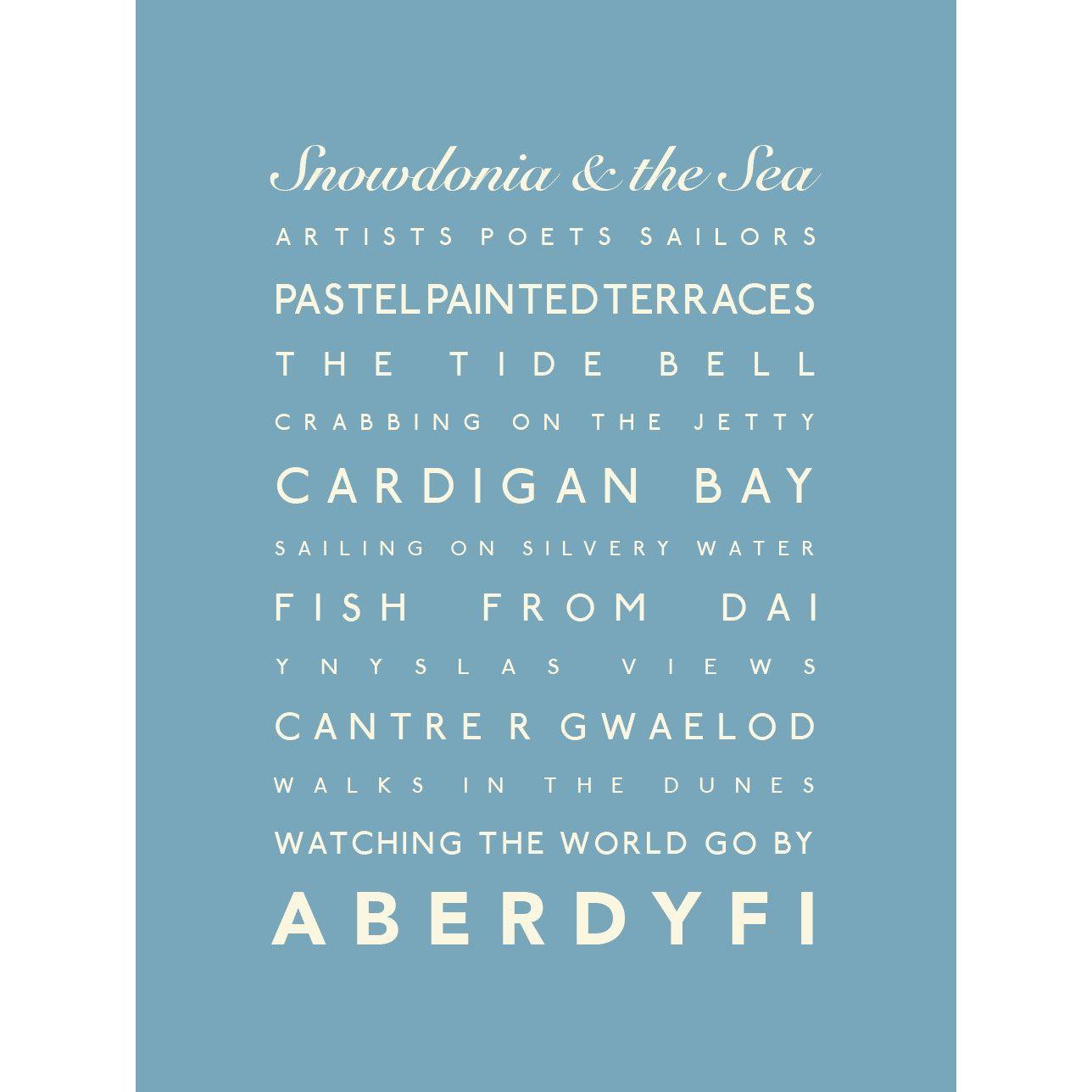 Aberdovey/Aberdyfi Typographic Print-SeaKisses