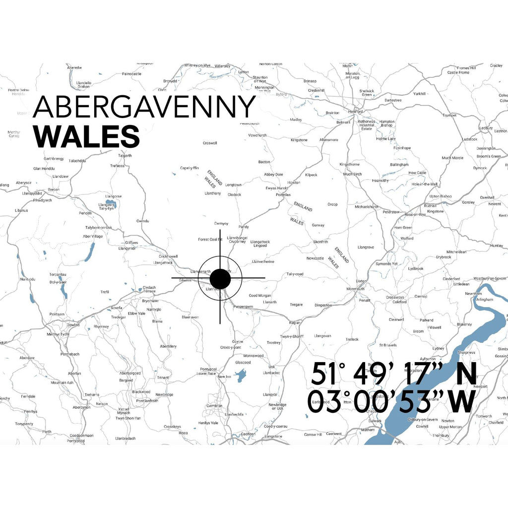 Abergavenny Landmark Map-SeaKisses