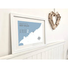 Aberporth Coastal Map Print-SeaKisses