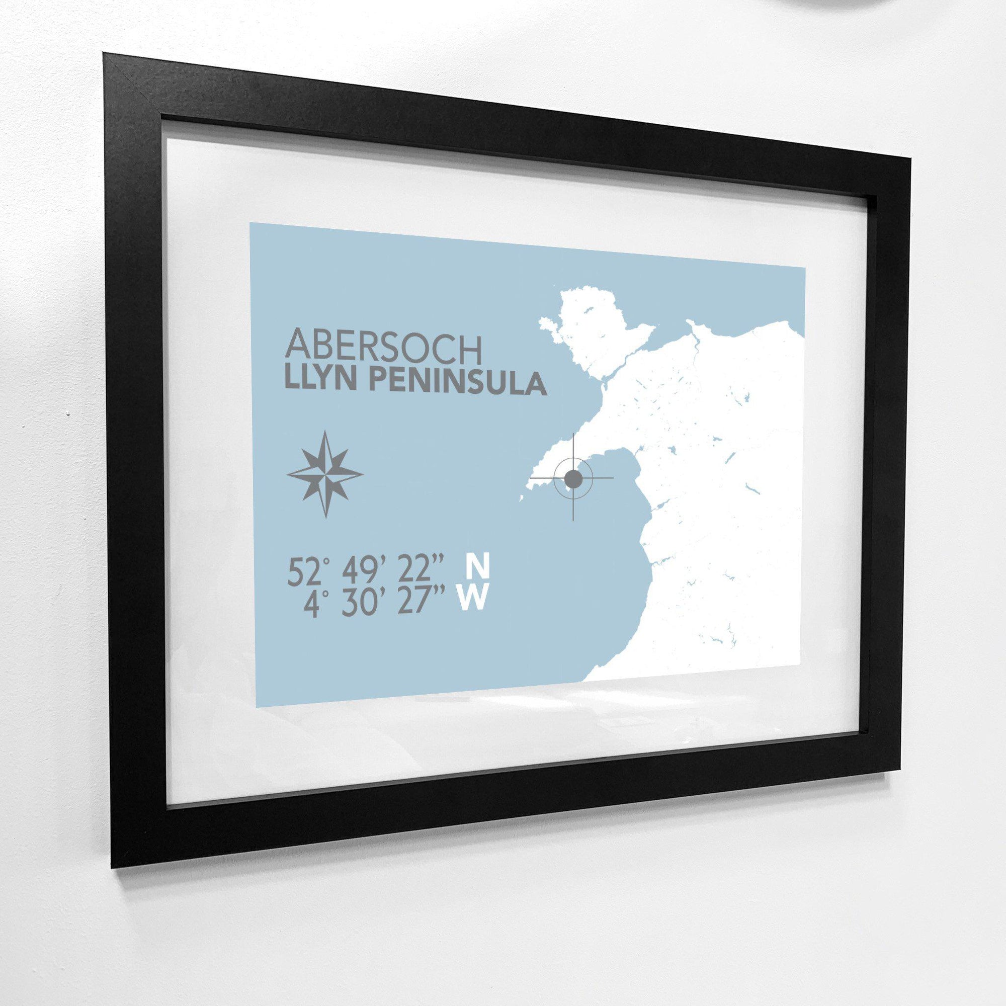 Abersoch Coastal Map Print-SeaKisses