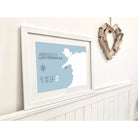 Abersoch Coastal Map Print-SeaKisses