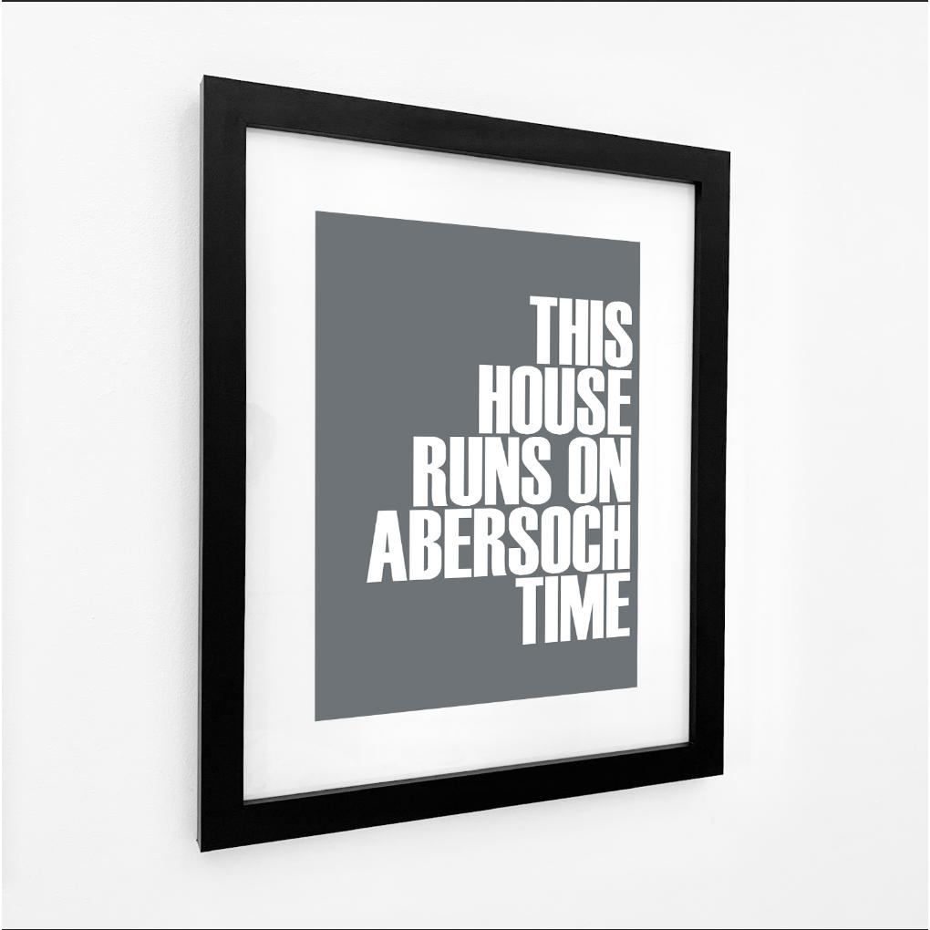 Abersoch Time Typographic Seaside Print - Coastal Wall Art /Poster-SeaKisses