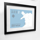 Aberystwyth Coastal Map Print-SeaKisses