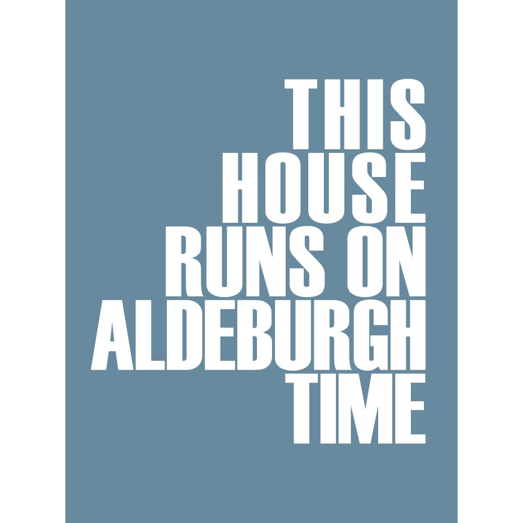 Aldeburgh Time Typographic Print-SeaKisses