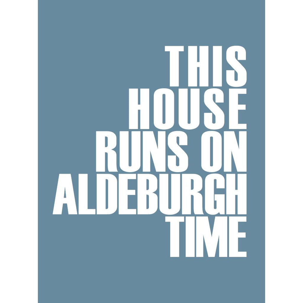 Aldeburgh Time Typographic Travel Print- Coastal Wall Art /Poster-SeaKisses