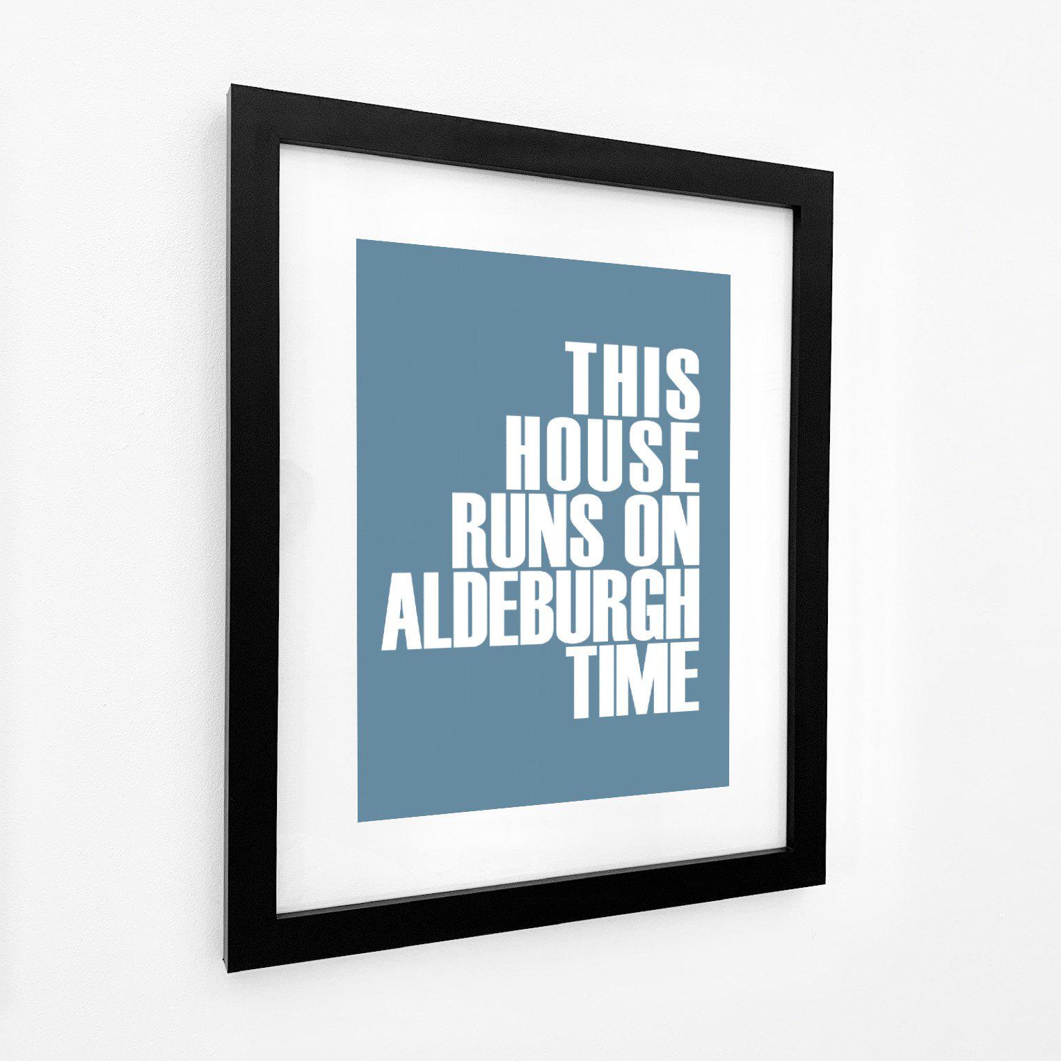 Aldeburgh Time Typographic Print-SeaKisses