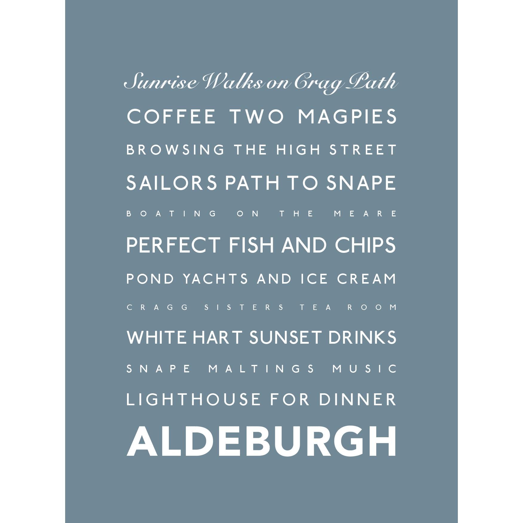 Aldeburgh Typographic Print-SeaKisses