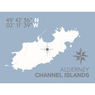 Alderney Coastal Map Print-SeaKisses