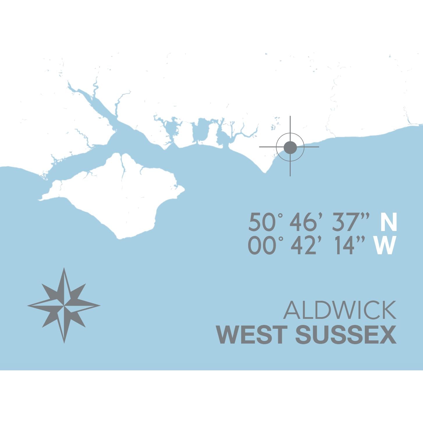 Aldwick Coastal Map Print-SeaKisses