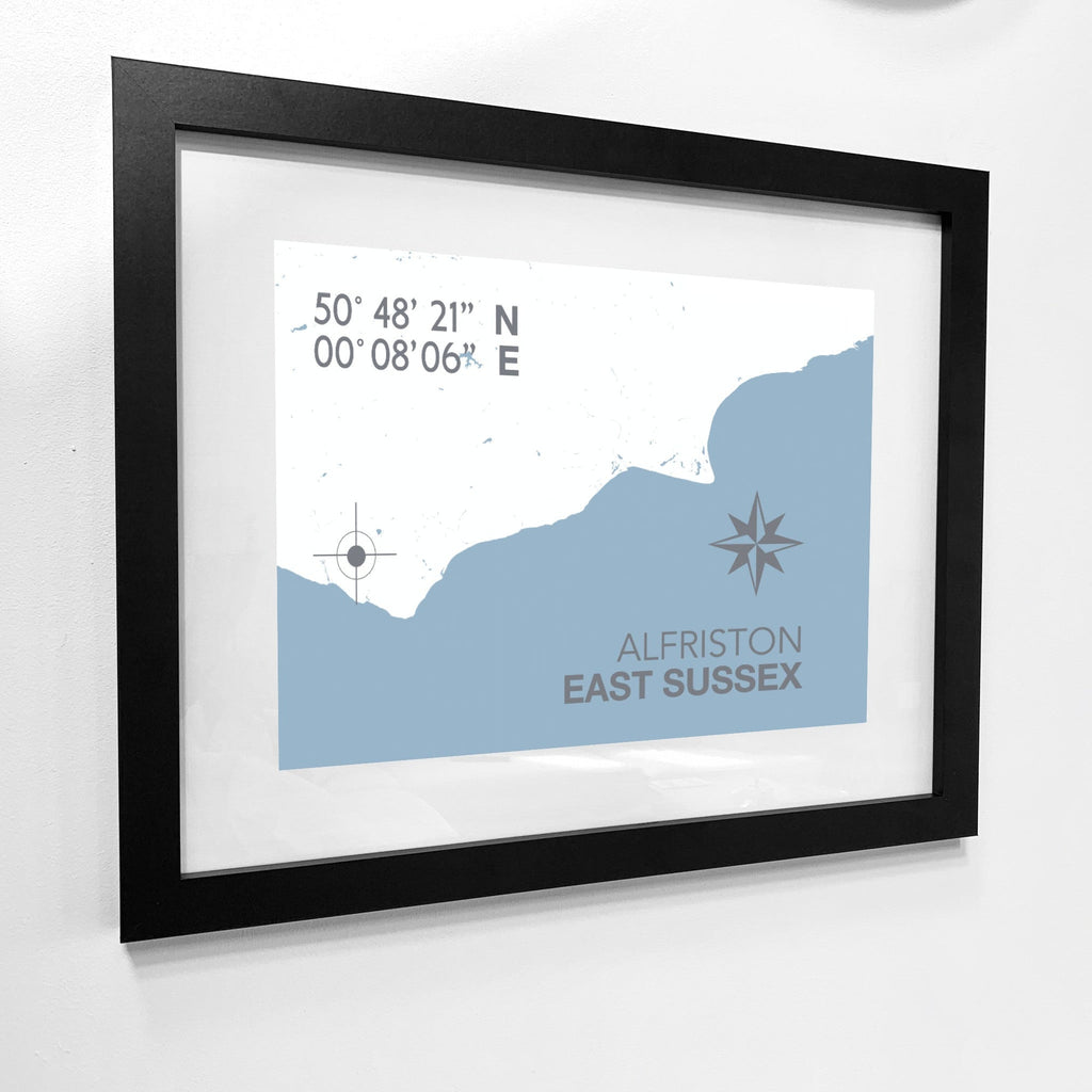 Alfriston Map Travel Print- Coastal Wall Art /Poster-SeaKisses