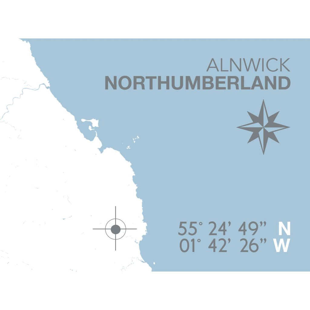 Alnwick Map Travel Print- Coastal Wall Art /Poster-SeaKisses